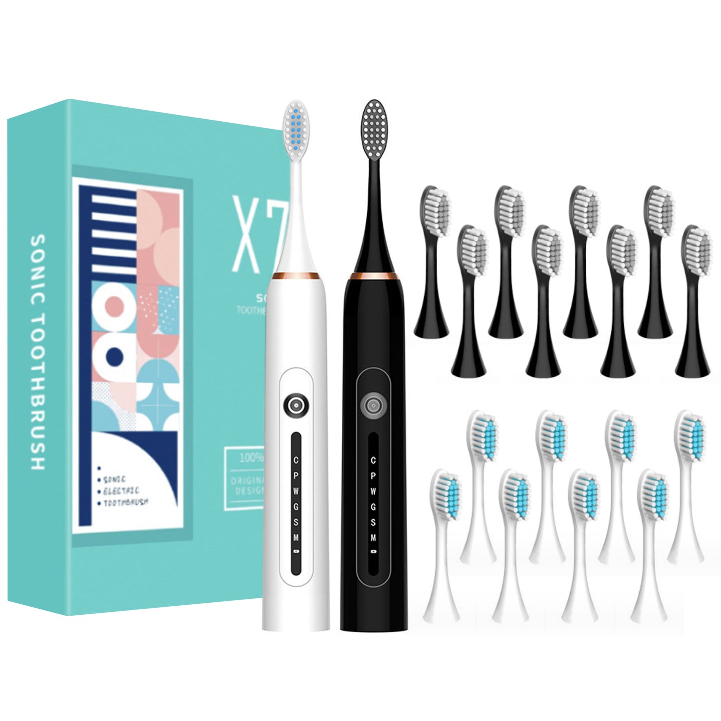 Toothbrush for Adults with 6 Modes and 8 Brush Heads 42000rpm Sonic Toothbrush Rechargeable Toothbrush with Smart Timer