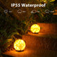 WM Solarera 2 Pcs Waterproof Outdoor Decorative Globe Solar Lights Cracked Glass Ball Lights Ground Lights with 30 LEDs for Garden Pathway