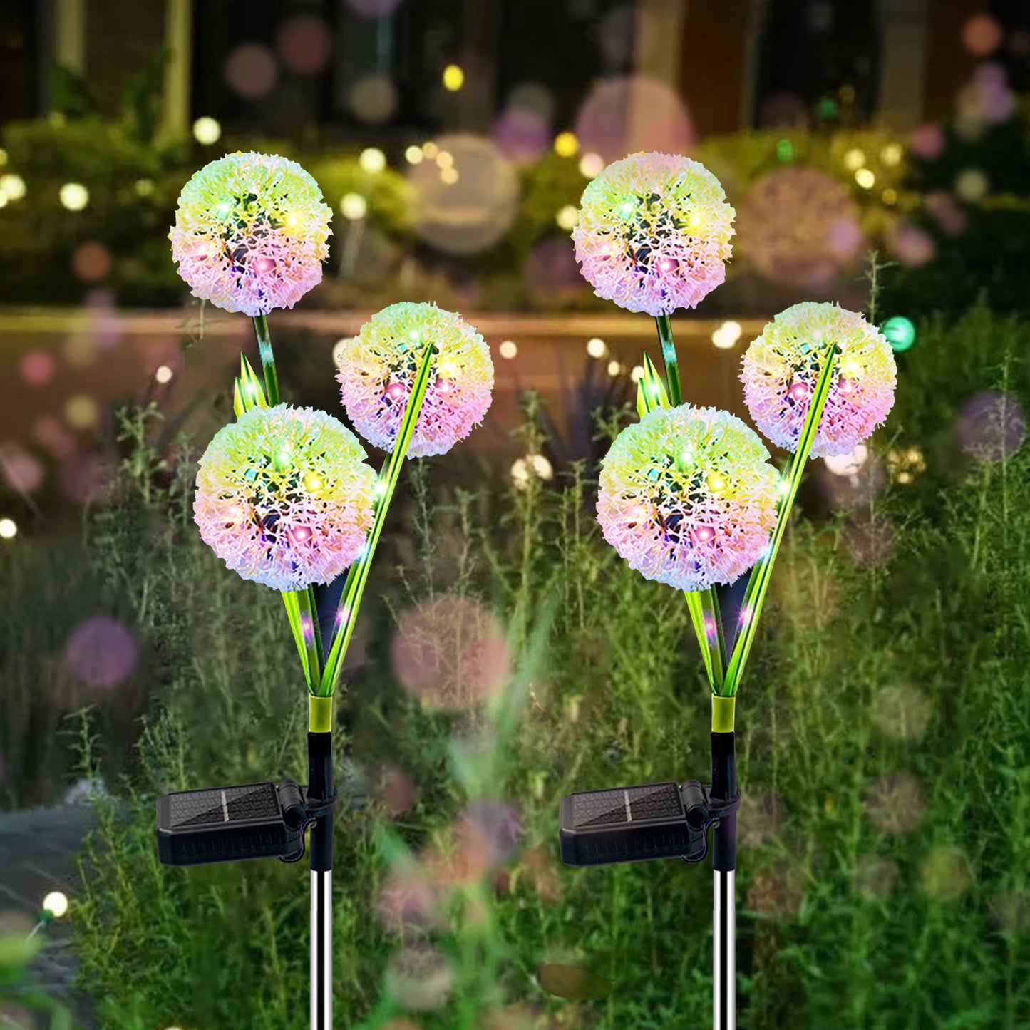 WM SolarEra Solar Lights Outdoor Garden Decorative, 2 Pcs Solar Powered Phalaenopsis Flower Lights Design, Solar Light Outdoor Waterproof IP65, Solar Garden Christmas Decorations for Garden, Yard Decor