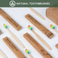 10 Pcs Natural Bamboo Toothbrush for Adult, 100% Biodegradable Soft Bristles Toothbrush for Home Travel Use