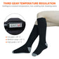 Heated Socks with 4000mAh Power Bank Winter Warm Electric Socks Thermal Heating Socks Rechargeable One Size Knee-High Foot Warmer for Women Men Skiing Outdoor