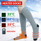 Heated Socks with 4000mAh Power Bank Winter Warm Electric Socks Thermal Heating Socks Rechargeable One Size Knee-High Foot Warmer for Women Men Skiing Outdoor