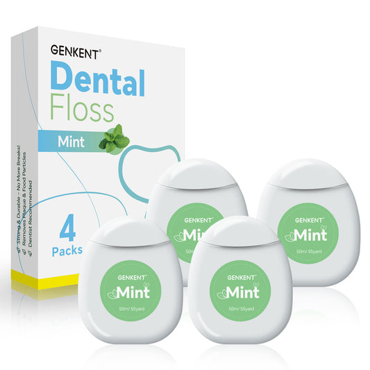 Cool Mint Waxed Dental Floss Deep Clean Nylon Floss for Removes Plaque and Food Debris