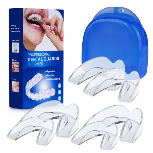 Dental Mouth Guard for Clenching Teeth at Night Sport Athletic Compact & Portable Dental Guard(Set of 6)