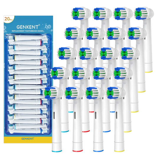 Replacement Toothbrush Heads Compatible with Oral B, Professional Electric Toothbrush Heads Refill Pro 500/1000/1500/3000/3757/5000/7000/7500/8000