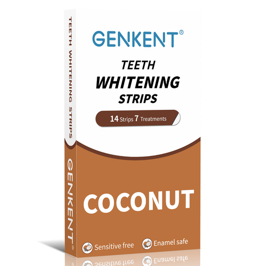 Sensitive Teeth Whitening Strips Portable 7-Day Effective Care Coconut Flavor