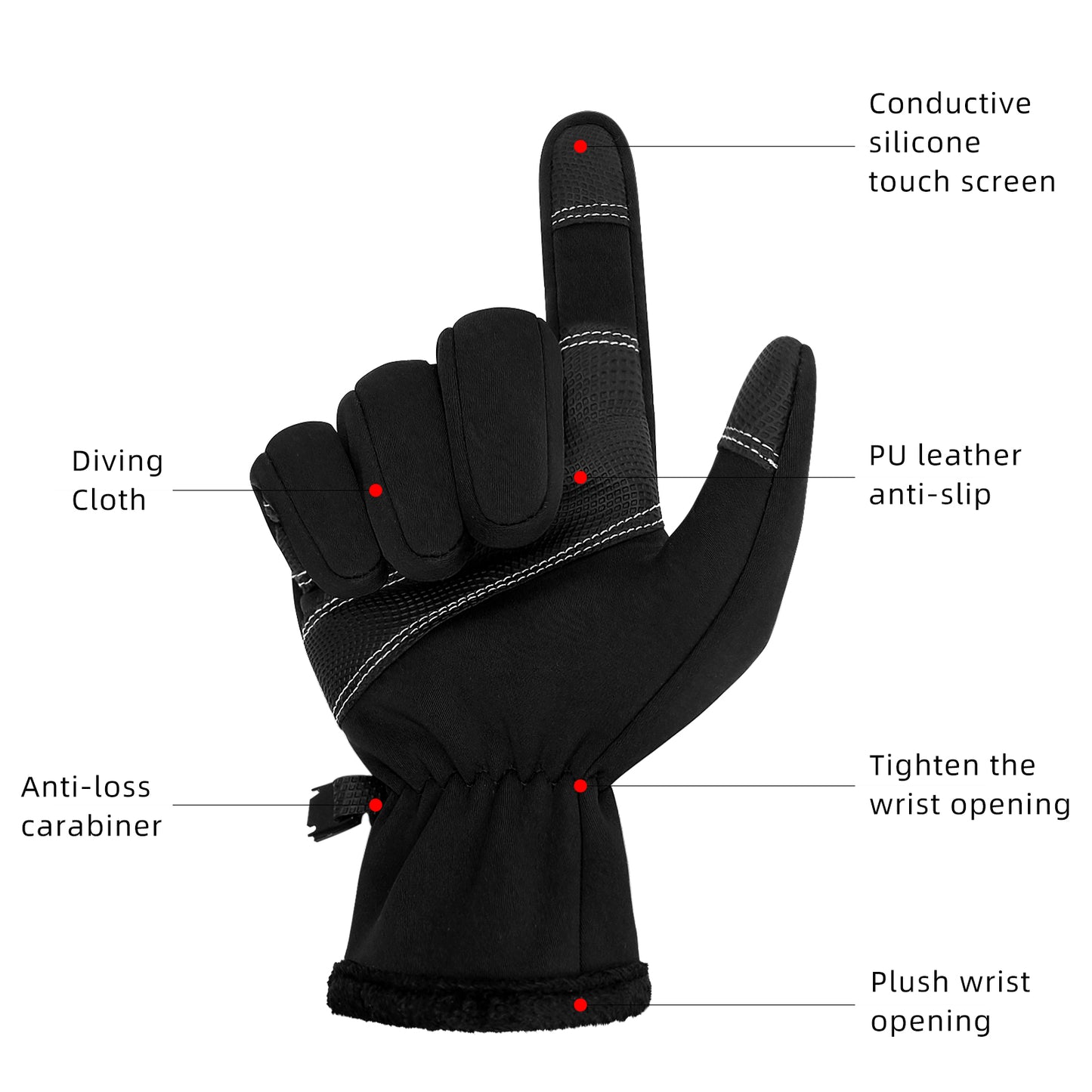 Winter Warm Gloves Touch Screen Gloves for Men Women Anti-Slip Driving Cycling Sports Gloves Waterproof Snow Gloves Ski Gloves, Valentines Day Gifts